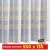 Firana gotowa 550x135 MILENA - Firana krótka, złote pasy - firany gotowe do parapetu